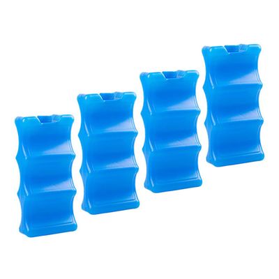 4 Blue Wave-Pattern Cool Packs for Breast Milk