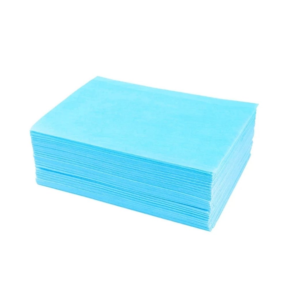 Disposable Bed Sheets for Massage Tables, Nonwoven, Blue, 40 x 70 cm, 100-Pack