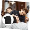 PACKOVE Breathable Hairdressing Apron with Pockets, Black, XL view 4