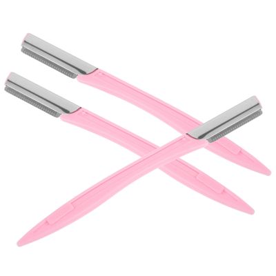CALLARON 3-Piece Stainless Steel Eyebrow Trimmer Set, Easy to Use and Clean, Random Color