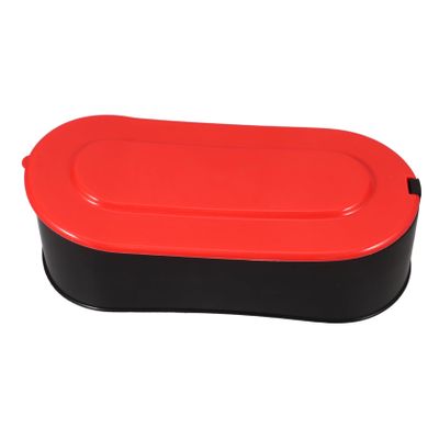 Temporary Plastic Toilet with Lid, Black