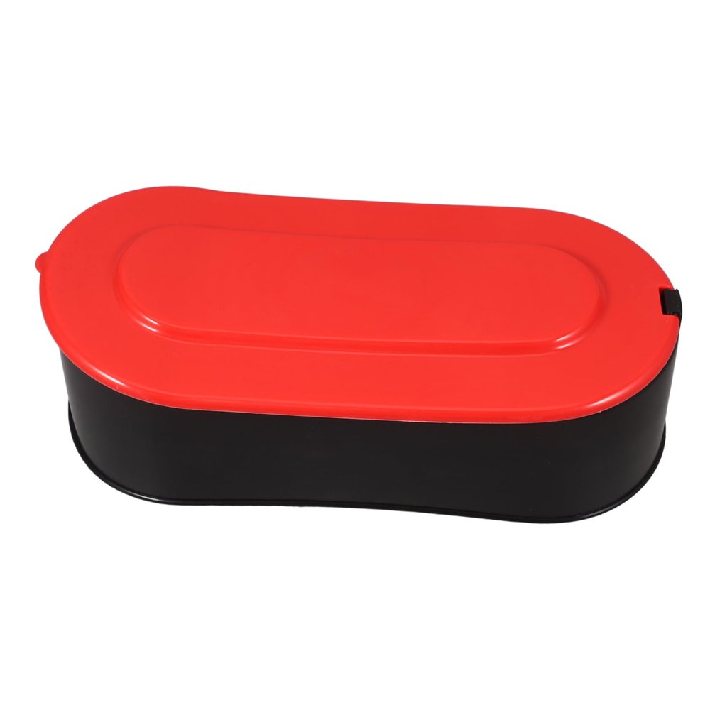 Temporary Plastic Toilet with Lid, Black