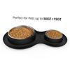 ibasenice Stainless Steel Dog Bowl with Non-Slip Silicone Base, Double Bowl for Food and Water view 3