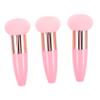 3-Piece Mushroom Makeup Sponge Set with Handles, Aluminum, Pink view 1