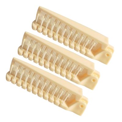 Foldable Plastic Hair Comb, Yellow, 3-Pack