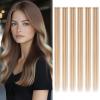 Benehair Clip-In Human Hair Extensions, 6 Pieces, 35 cm, Single Clip, Highlights, 36 g, Silk Lace Base, #12P613 Flaxen Blonde/Light Gold view 1