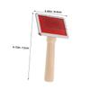 Abaodam Pet Grooming Brush with Wooden Handle view 2