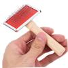 Abaodam Pet Grooming Brush with Wooden Handle view 3