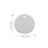 BAZEITFLOW 10 Pack Round Stainless Steel Dog Tag Blanks view 2