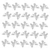 3D Butterfly Nail Decorations, Silver Metal Alloy view 1