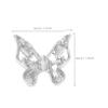 3D Butterfly Nail Decorations, Silver Metal Alloy view 2
