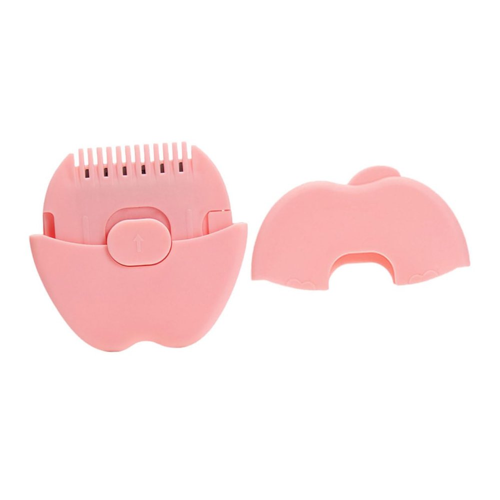 2-in-1 Pink Manual Double-Sided Hair Trimmer Comb
