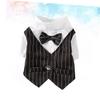 BESTonZON Party Dog Dress with Elegant Gentleman Suit Pattern view 3