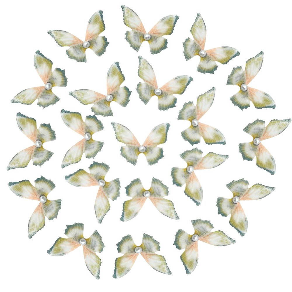 NiceYnn Butterfly Hair Clips, Black, Pearl, 20-Pack