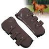 Yinhing Horse Sport Boots, Front-Leg Guards, 1 Pair, Brown view 4