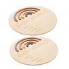 Wooden Monthly Cards for Baby Announcements, 2-Piece Set view 1