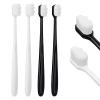 Soft Micro-Nano Toothbrushes, 4-Pack, Black and White view 1