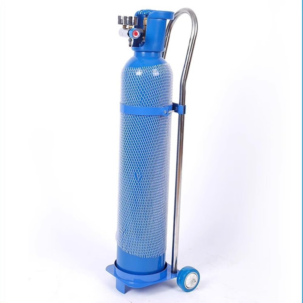 zktoermn Oxygen Cylinder Rack, Gas Cylinder Cart with Wheels, 10/15/20 L, Home Nitrogen Storage Rack (17 x 80 cm)