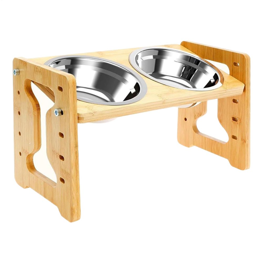 Elevated Adjustable Dog Feeding Station