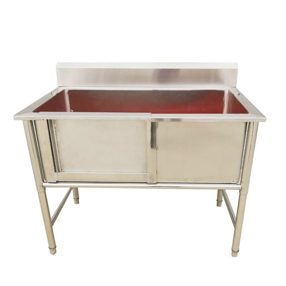 ASumPio Professional Stainless Steel Dog Grooming Bathtub, Dog Wash Station with Step Faucet, 100 cm (39 in)