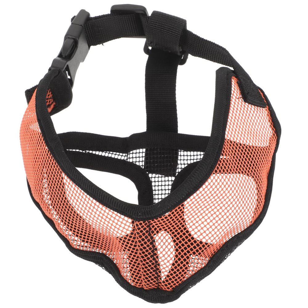 GRIRIW Adjustable Nylon Mesh Muzzle for Dogs