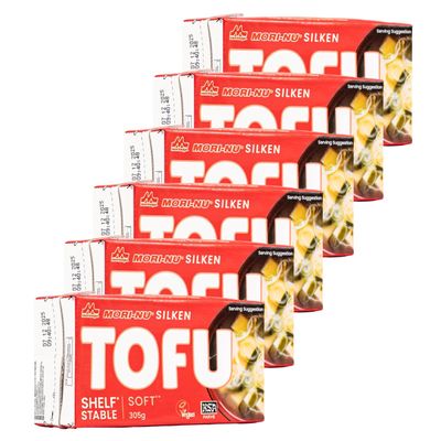 6-Pack Soft/Silken Tofu 305 g – Natural Tofu Made from Selected Soybeans, 100% Vegan