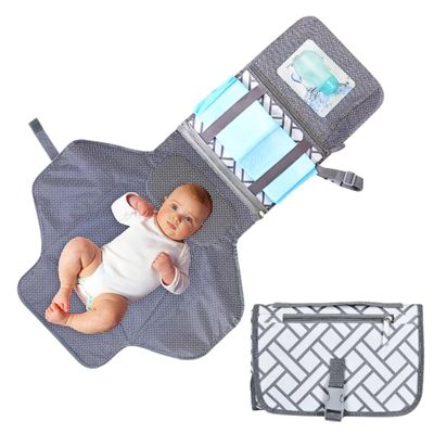 Nextfit Baby Portable Changing Mat with Wipe Dispenser, Storage Pockets & Head Pillow