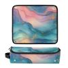 Hair Tools Travel Bag with Heat-Resistant Mat, Zipper and Waterproof Design, Hot Pink/Turquoise/Green view 3