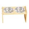 Elevated Dog Bowl Stand with 2 Stainless Steel Bowls view 1
