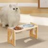 Elevated Dog Bowl Stand with 2 Stainless Steel Bowls view 2