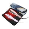 Hair Tools Travel Bag with Heat-Resistant Mat, Marble White/Navy Blue view 2