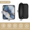 Hair Tools Travel Bag with Heat-Resistant Mat, Marble White/Navy Blue view 4