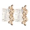 Butterfly Retro Alloy Hair Combs, 2 Pieces, Gold view 1
