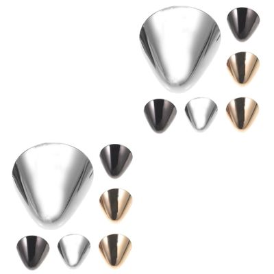 Veemoon 6 Pairs Metal High-Heel Toe Caps, Gunmetal