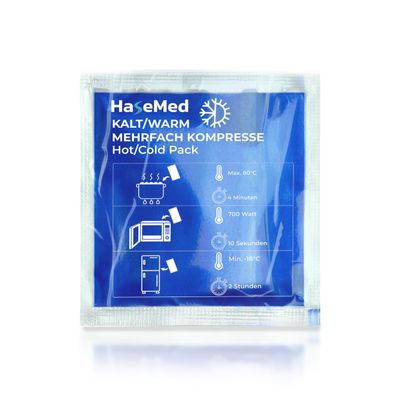HaseMed Hot & Cold Compress | Reusable Gel Pad | Microwave & Freezer Safe (13 x 14 cm, 1 Count)