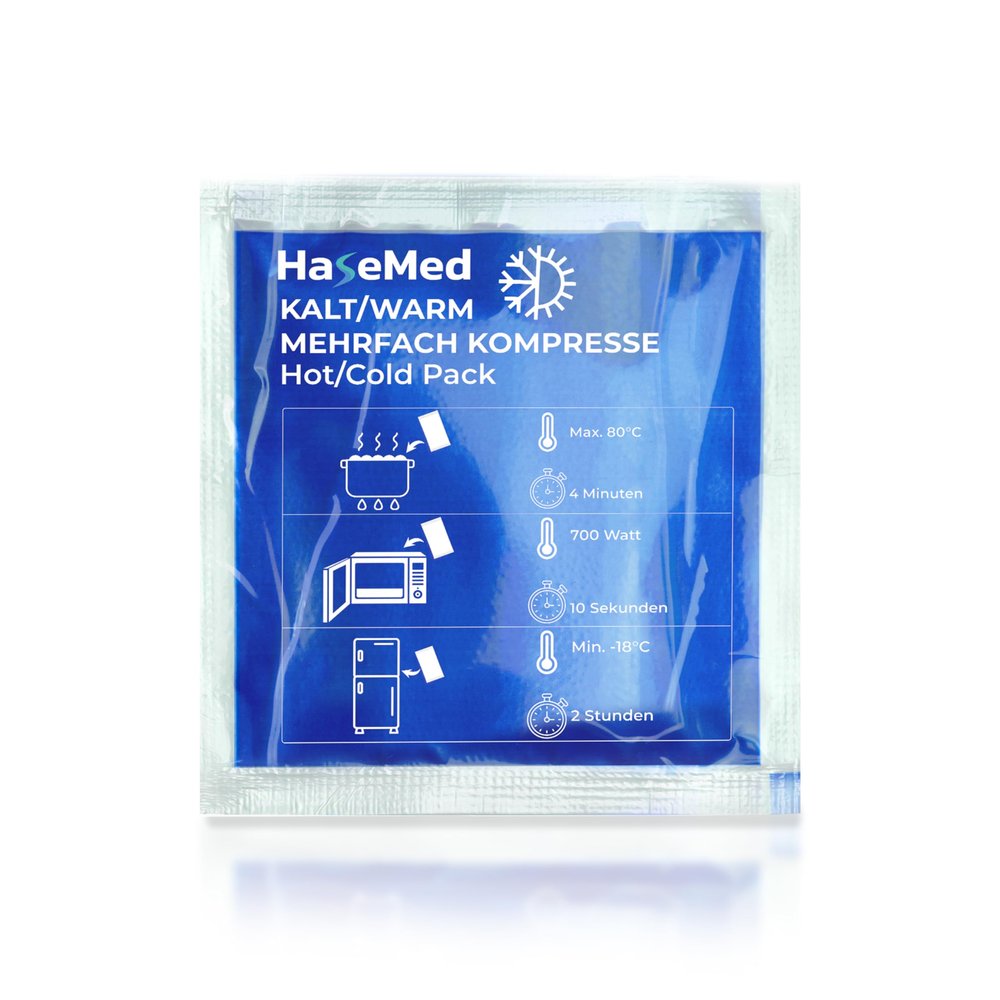 HaseMed Hot & Cold Compress | Reusable Gel Pad | Microwave & Freezer Safe (13 x 14 cm, 1 Count)