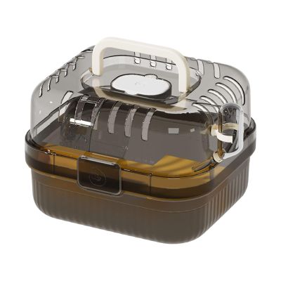 Small Animal Carrier, Transparent Box with Exercise Wheel