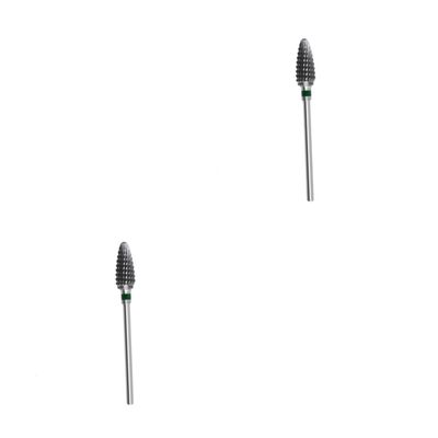 Homoyoyo 2-Piece Nail Drill Bit Set with Green Carbide Bits