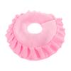 U-Shaped Face Cushion with Zipper, Pink Velvet, Pearl Cotton view 1