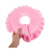 U-Shaped Face Cushion with Zipper, Pink Velvet, Pearl Cotton view 4