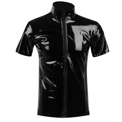 Men's Wetlook Vinyl Muscle Shirt