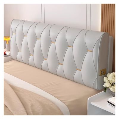 QINGYAN Padded Bed Backrest Cushion, Removable Polyester Headboard, 10 cm Thick, 190 x 60 x 10 cm