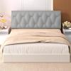 QINGYAN Padded Bed Backrest Cushion, Removable Polyester Headboard, 10 cm Thick, 190 x 60 x 10 cm view 2