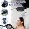 YUSSEQDD Portable Foldable Silicone Ice Bath Shower Cooler, Black view 3