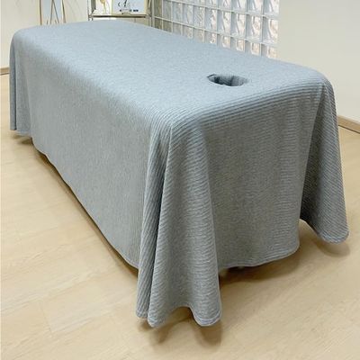 ERERE Knitted Massage Table Skirt, Gray, 185 × 70 cm