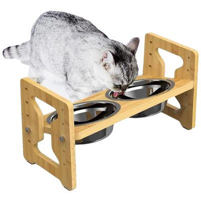 Elevated Dog Bowls with Adjustable Tilt