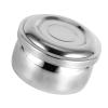Men's Wet Shaving Bowl with Lid, Silver Metal Alloy view 2