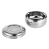 Men's Wet Shaving Bowl with Lid, Silver Metal Alloy view 3