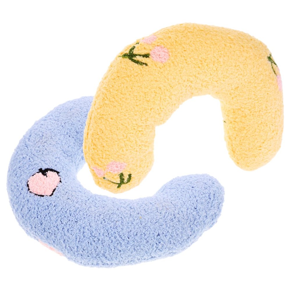 ibasenice 2-Piece U-Shaped Cat Pillow Set, Washable Neck Pillows for Cats