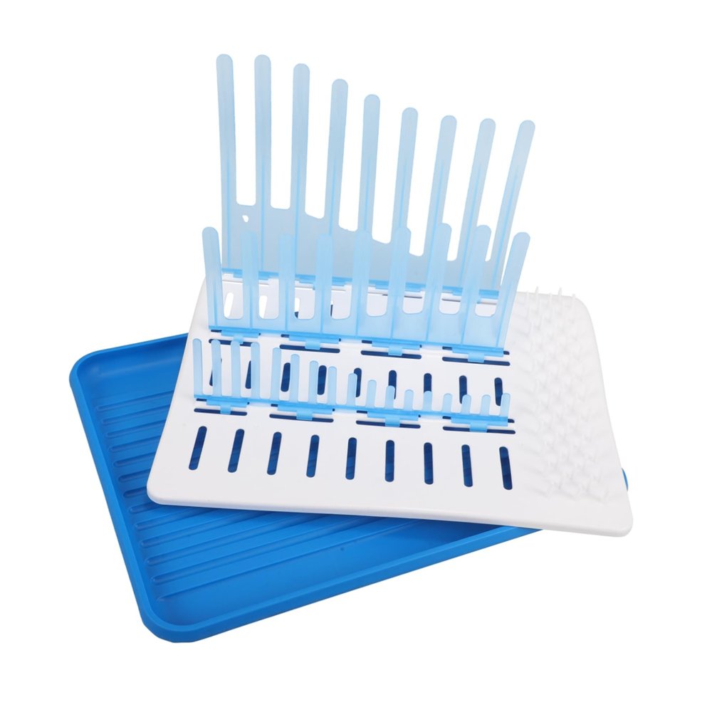 Supvox Blue Plastic and PP Bottle Drying Rack for Cups